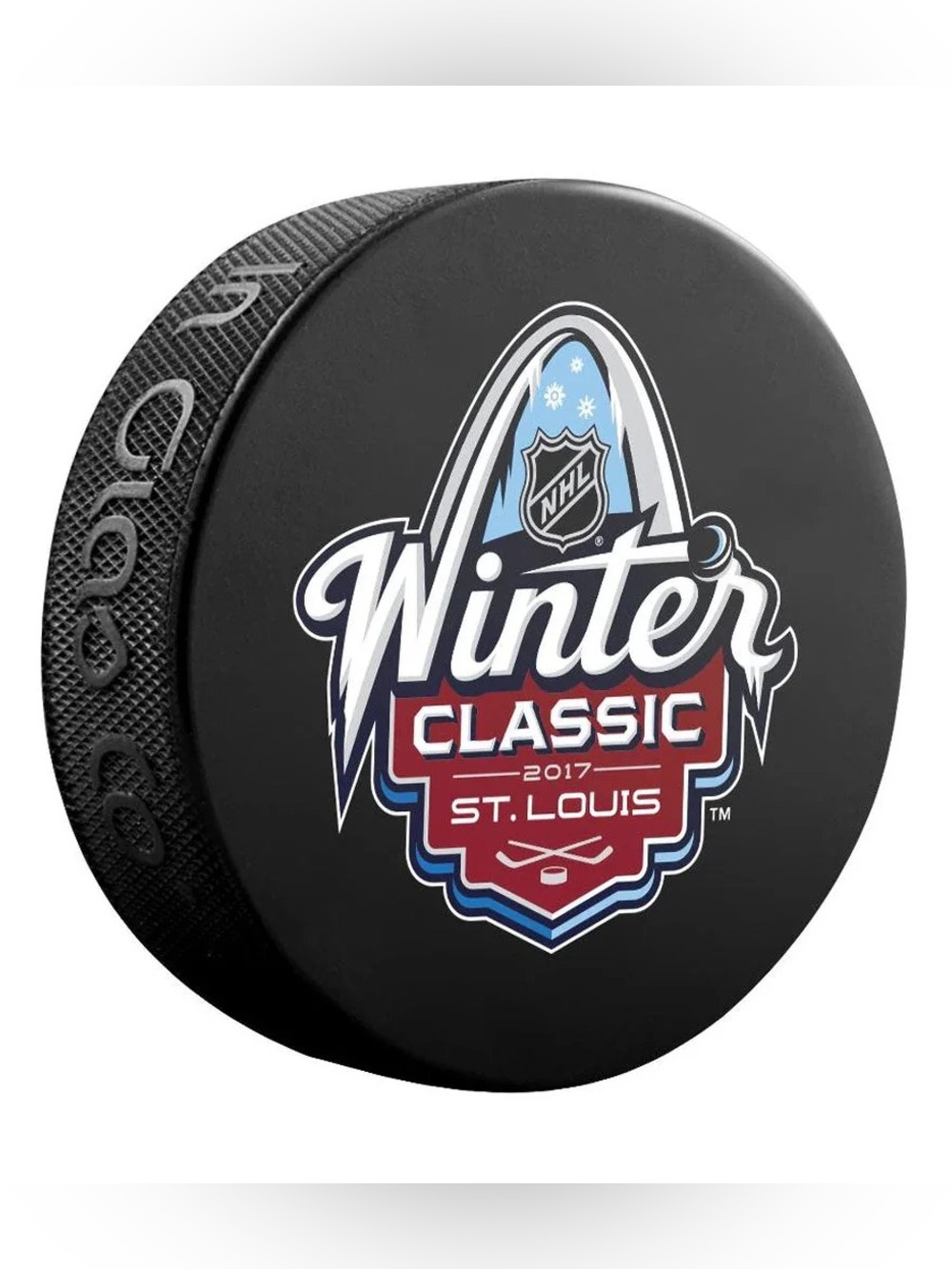 NHL Official Licensed Black Hockey Puck with 2017 Winter Classic Logo